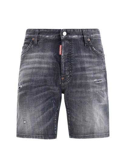 Dsquared2 Washed Marine Shorts - Black