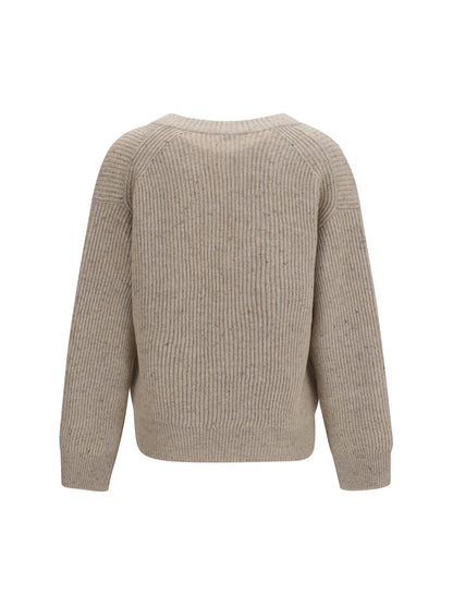 Brunello Cucinelli Cashmere and mohair V-neck Sweater - Seashell