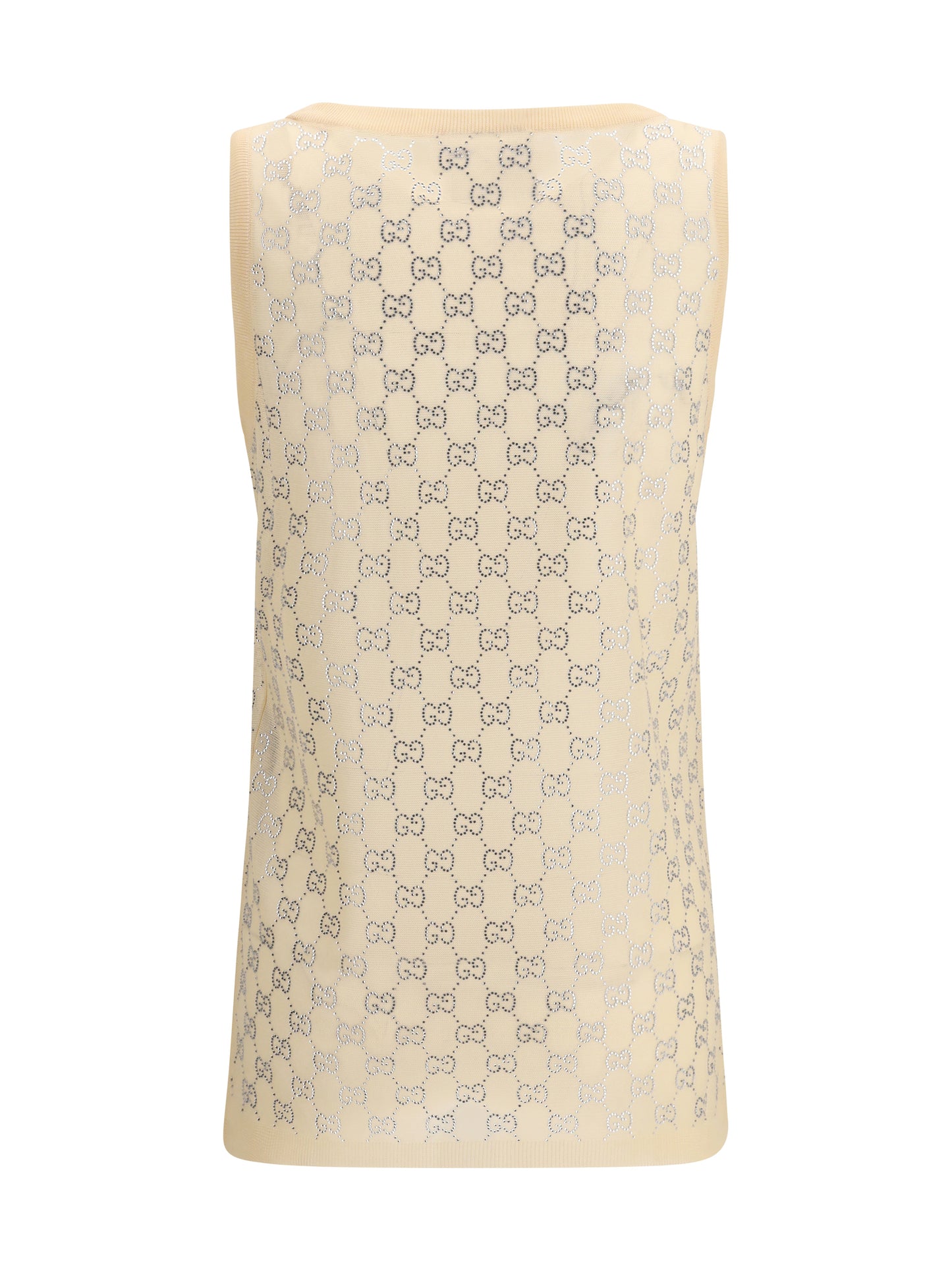 GUCCI Sleeveless Top with all-over glittering GG logo