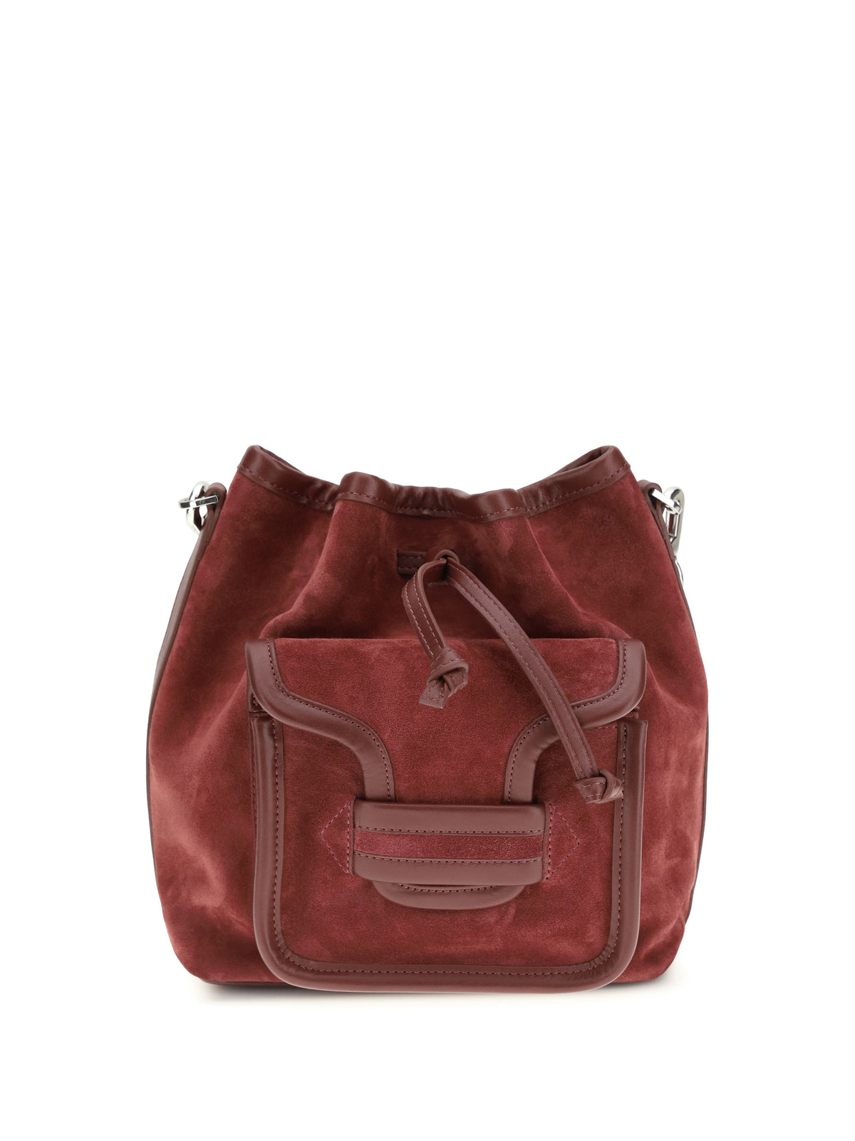 Pierre Hardy Alpha Bucket Bag - Suede Calf Calf Carmine Burgundy