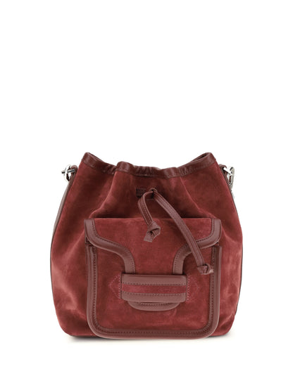 Pierre Hardy Alpha Bucket Bag - Suede Calf Calf Carmine Burgundy