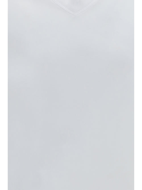 Brunello Cucinelli Cotton jersey V-neck T-shirt - White