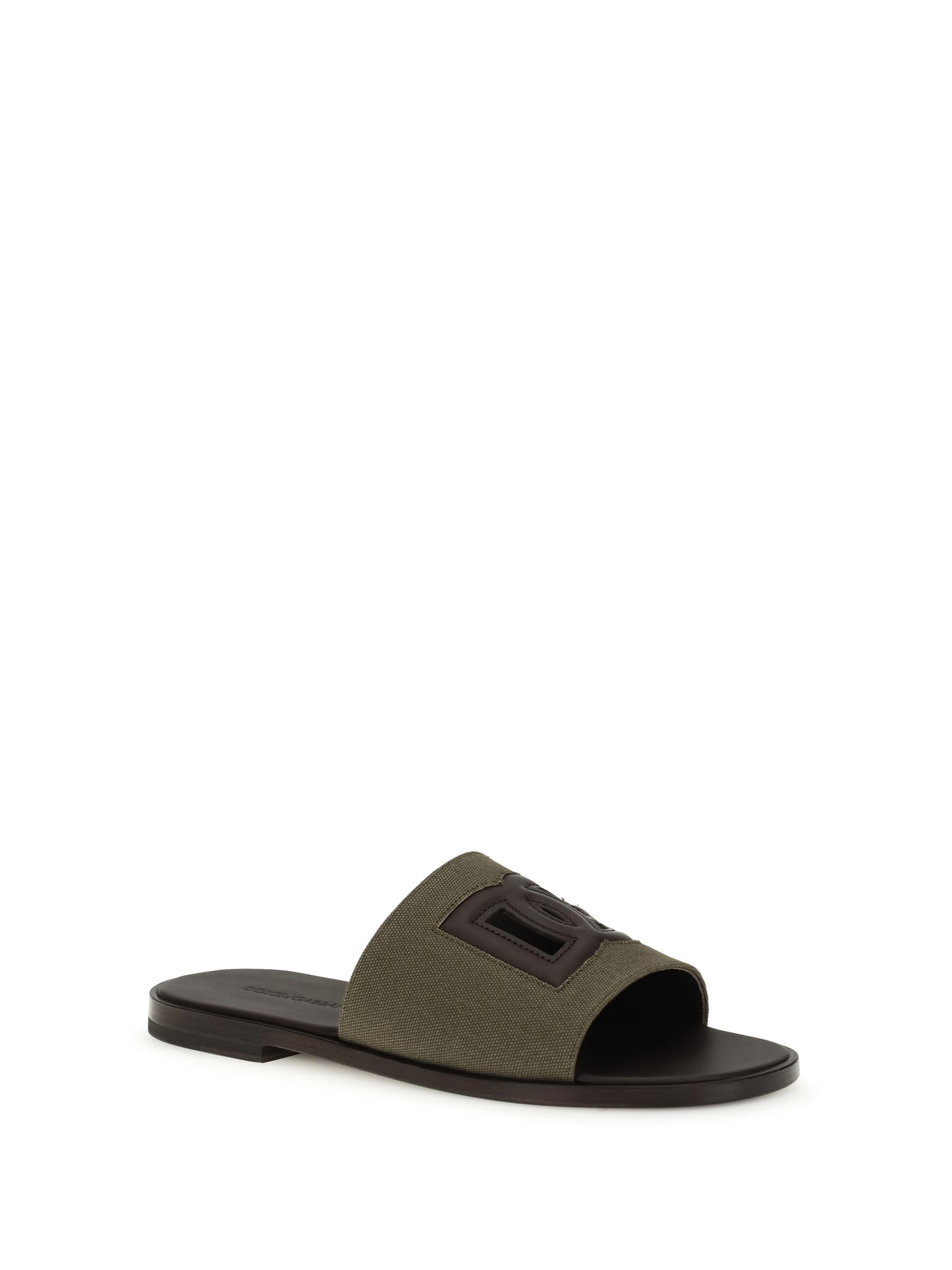 DOLCE & GABBANA canvas slide Sandals