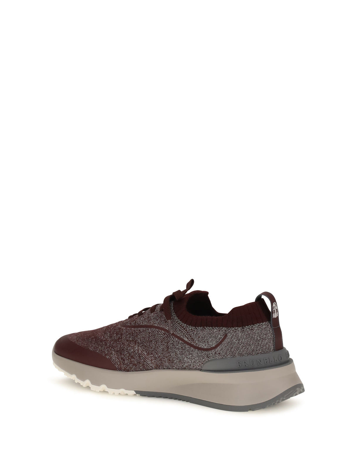 Brunello Cucinelli Techno cotton knit Sneakers runners - Burgundy
