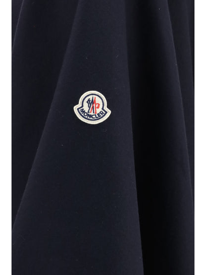 Moncler Padded wool blend Cape - Navy