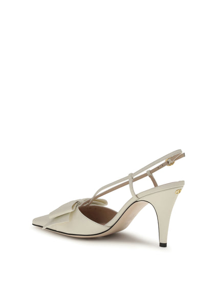 VALENTINO GARAVANI Bowow slingback leather Pump