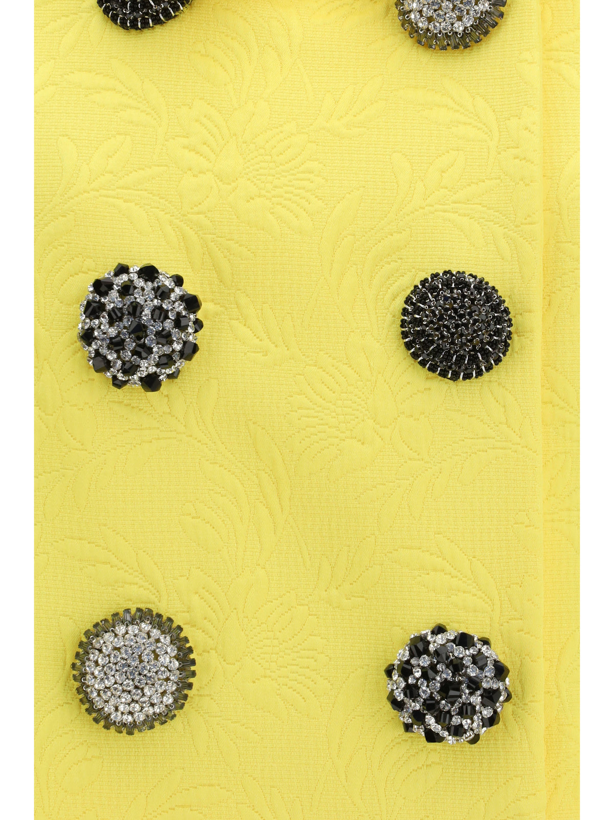 Dries Van Noten Cropped Jacket with jewel buttons - Yellow
