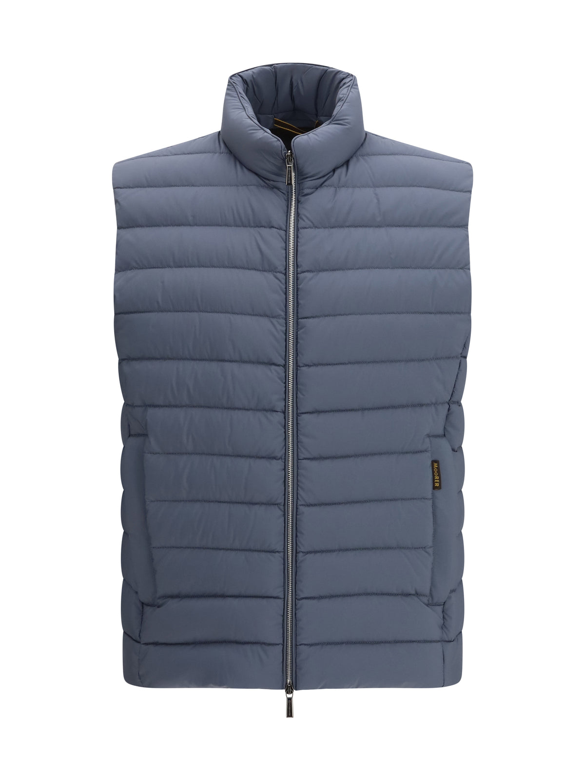 Moorer Calaf-S3 Quilted Gilet with boudin padding - Chambray