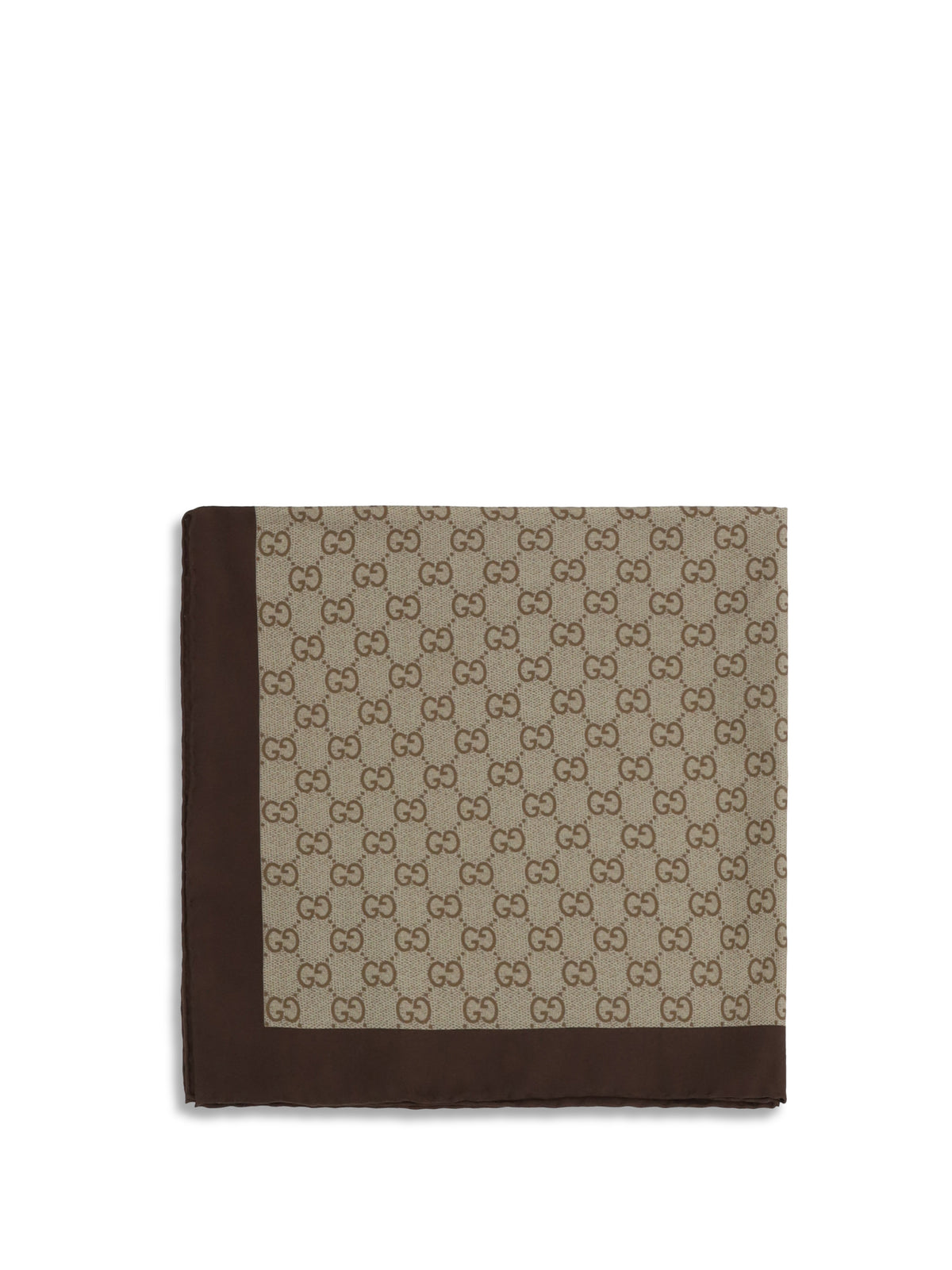 Gucci Printed silk mini Twill Scarf - Shell/Light Brown