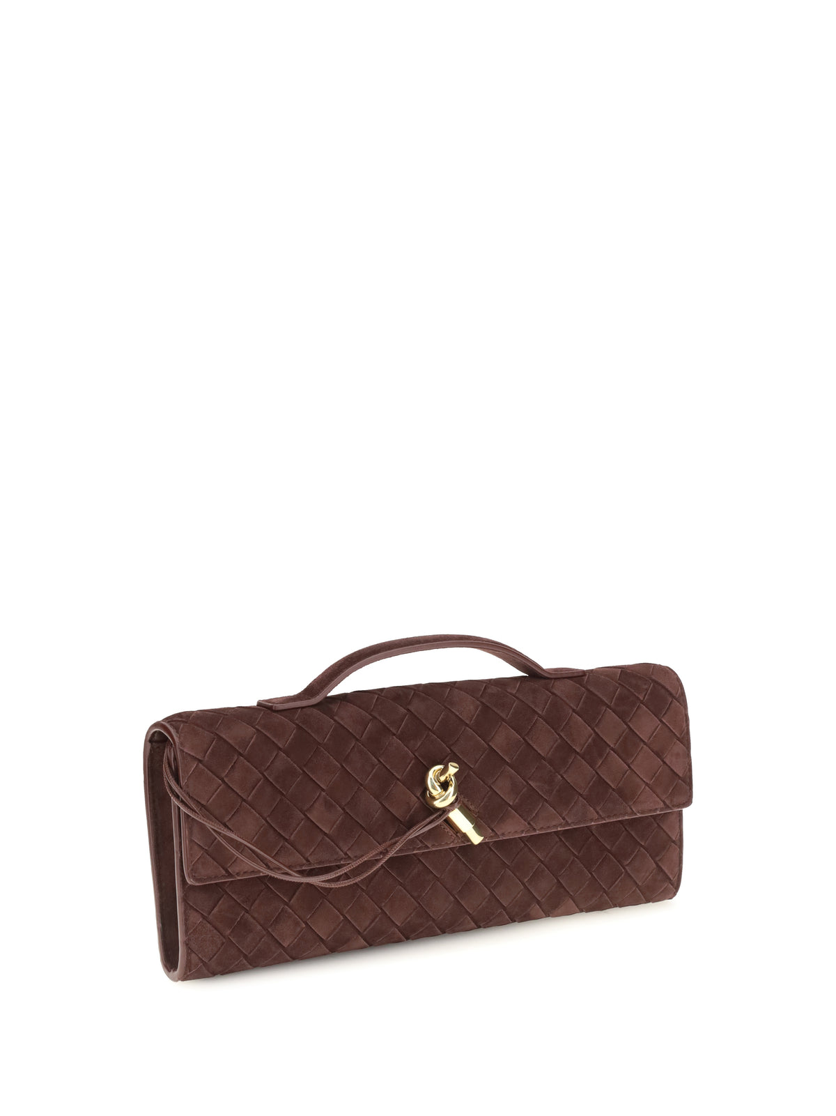 Bottega Veneta Andiamo Clutch - Deep Mahogany-M B