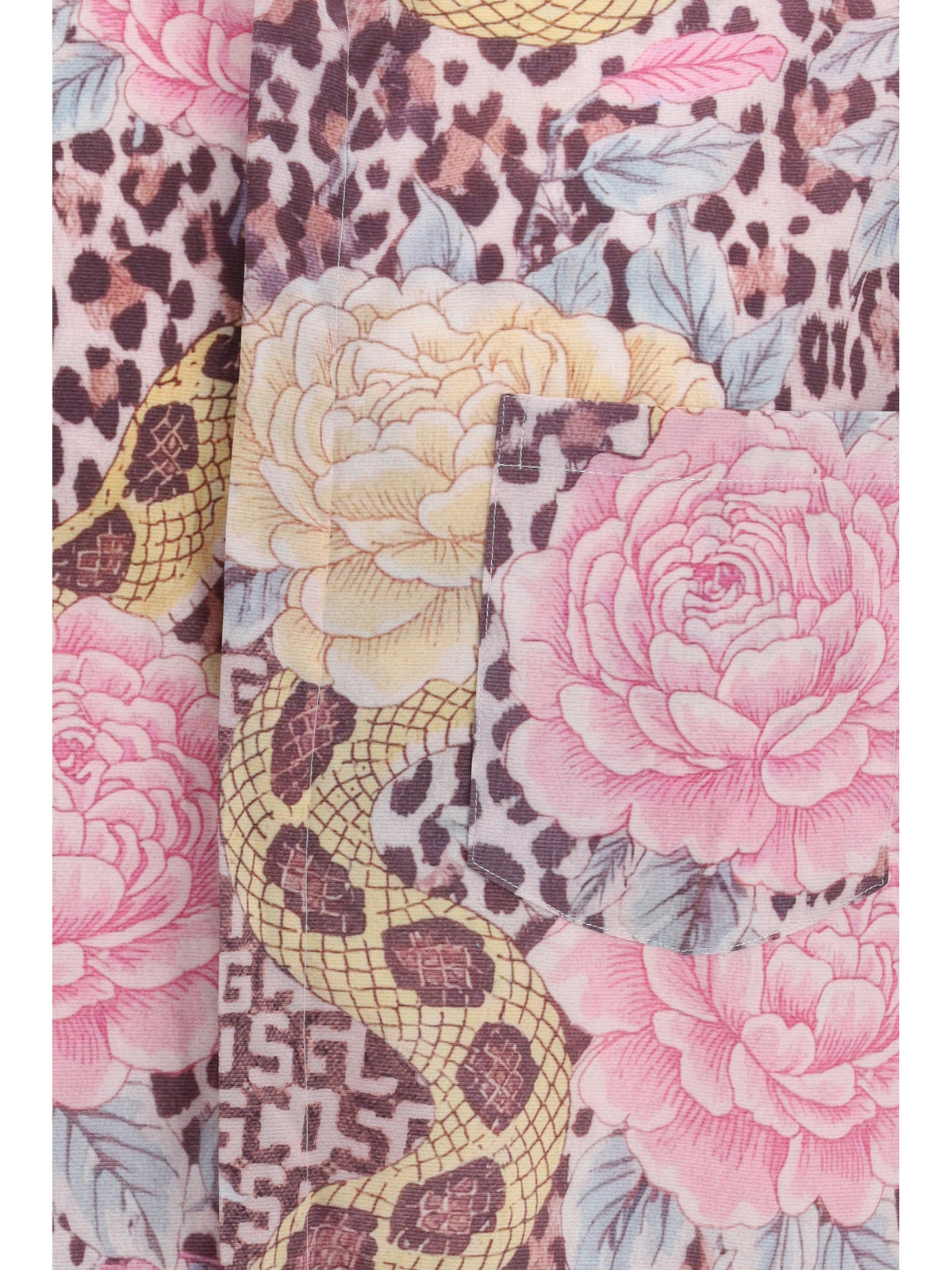 GCDS Animalier Shirt - Orchid Pink/Bone