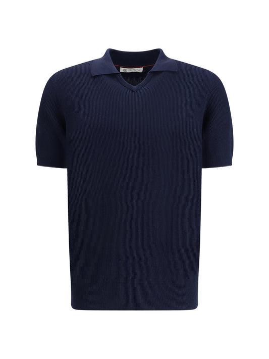 BRUNELLO CUCINELLI Ribbed Polo Shirt