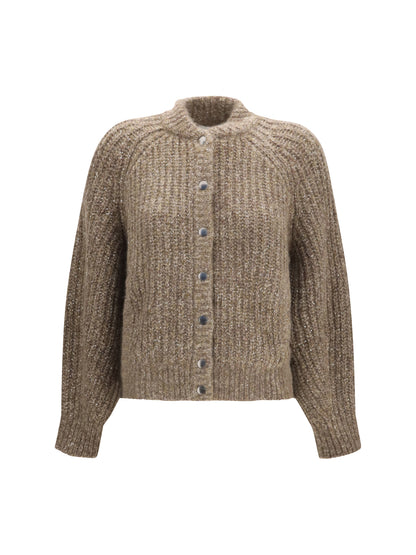 Brunello Cucinelli Sequin Cardigan - Fango+Camel