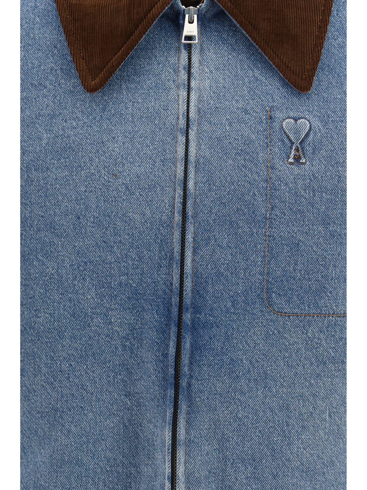 Ami Paris Ami De Coeur Denim Jacket - Bleu Used