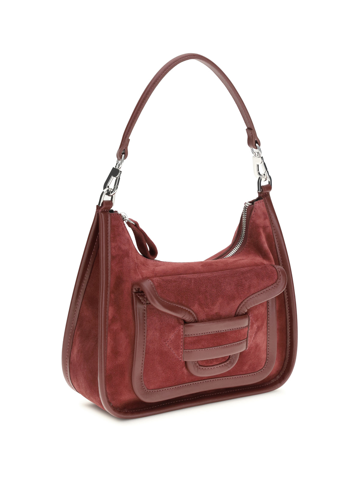 Pierre Hardy Alpha Day Miss leather Shoulder Bag - Suede Calf Calf Carmine Burgundy