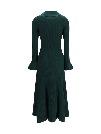 SELF-PORTRAIT Keyhole knit midi Dress