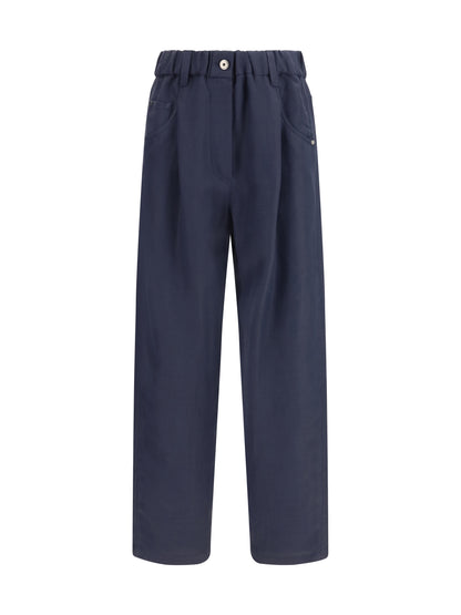 BRUNELLO CUCINELLI Mixed linen Pants