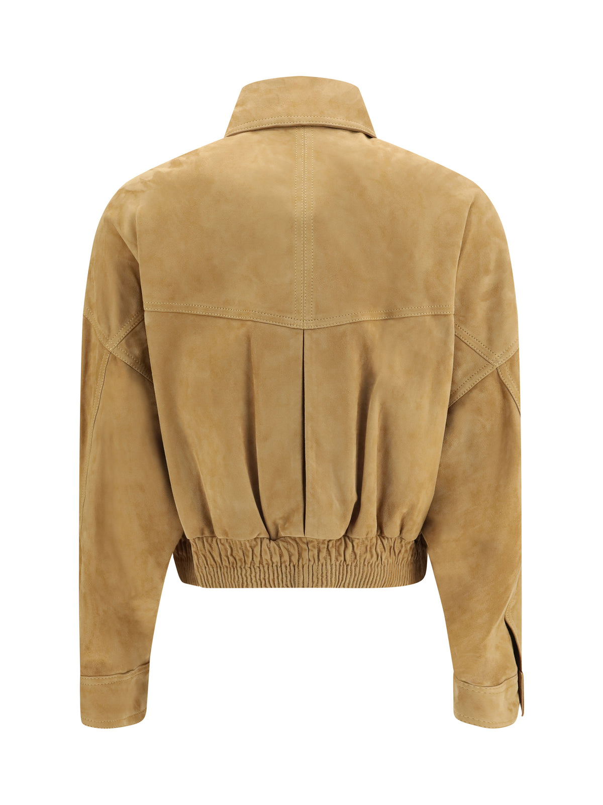 Versace Suede Blouson Jacket - Natural