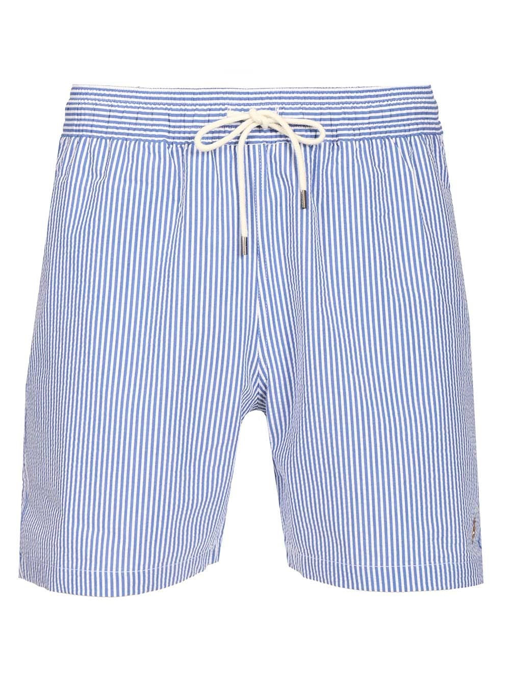 Polo Ralph Lauren Classic-Fit Traveler Swim Boxers - Sky Blue