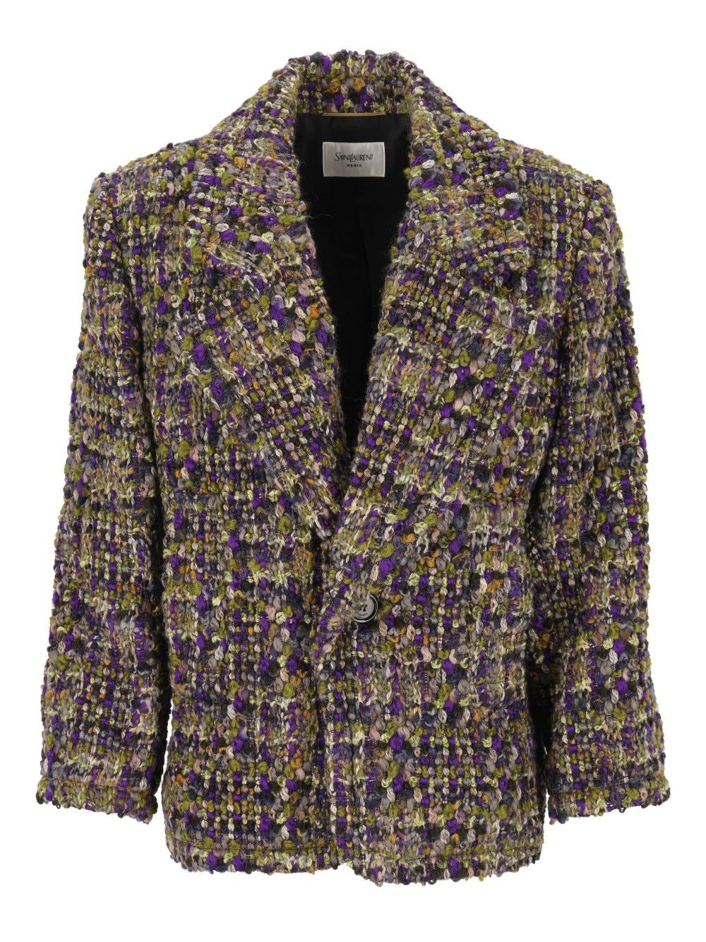 Saint Laurent Tweed Blazer - Multi