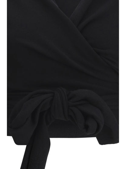 AlaïA Wrap Top - Noir Alaia