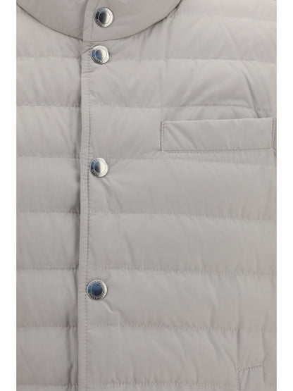Brunello Cucinelli Sleeveless padded Gilet - Ice