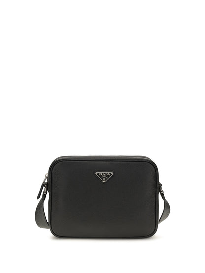 Prada Logo Shoulder Bag - Black
