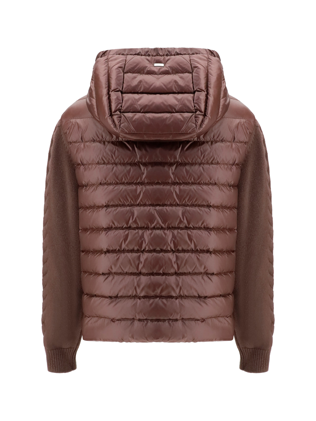 Herno Down Jacket with wool sleeves - Fondente
