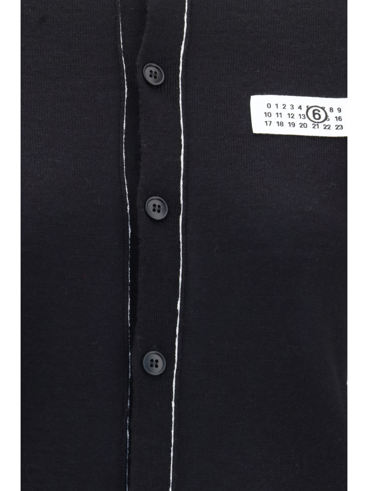 MM6 Maison Margiela Wool blend button Cardigan - Black