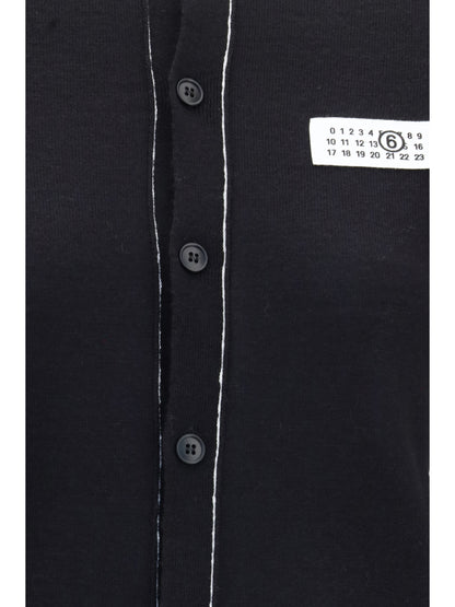 MM6 Maison Margiela Wool blend button Cardigan - Black