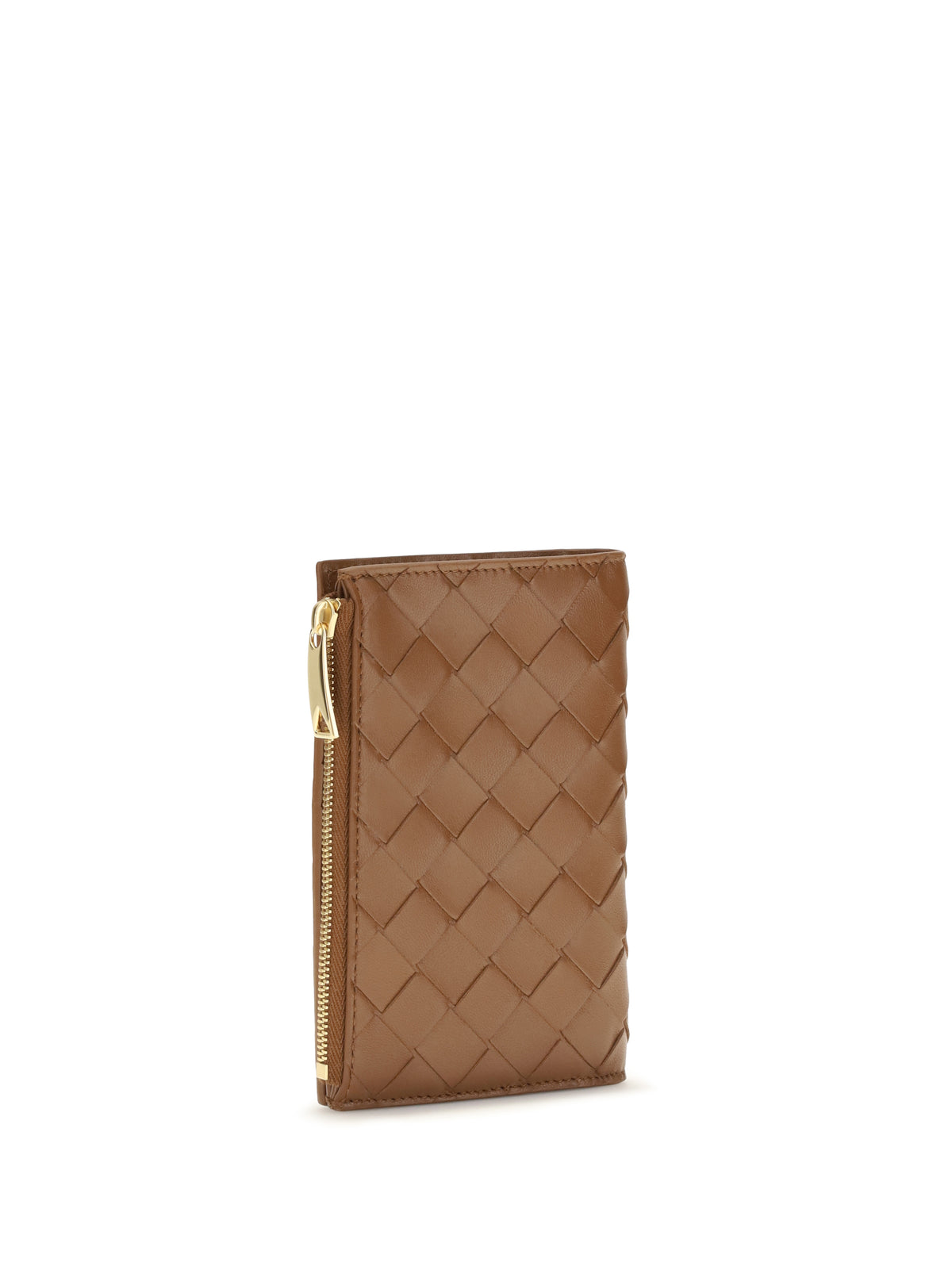 Bottega Veneta Lambskin Wallet - Tannin-Gold