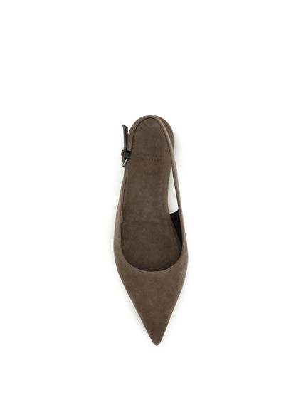 Brunello Cucinelli Suede Ballerinas - Shore