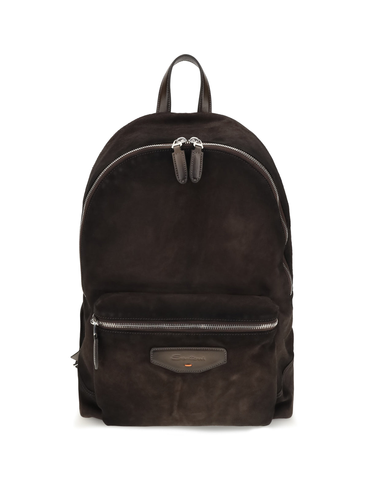 Santoni Suede Backpack - Dark Brown