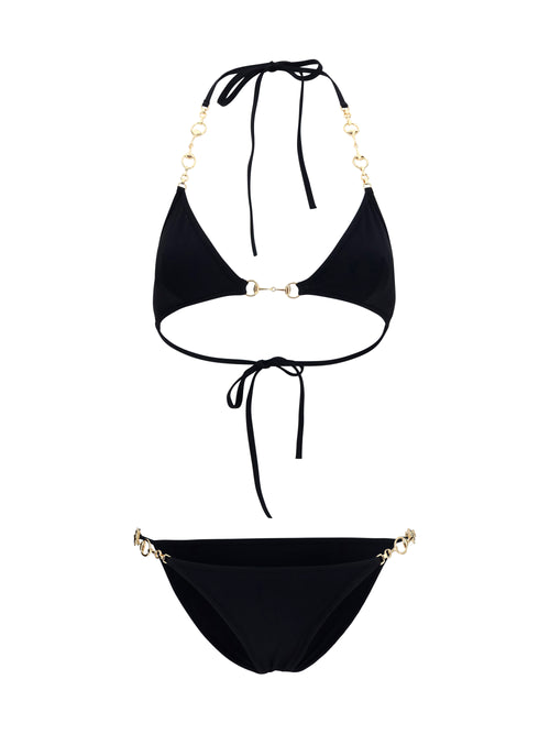 Gucci Stretch jersey Bikini with Horsebit - Black
