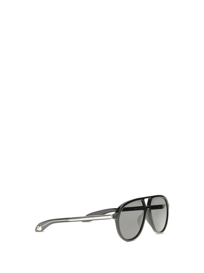 Alexander McQueen Navigator Sunglasses - Black-Gr.White-Black