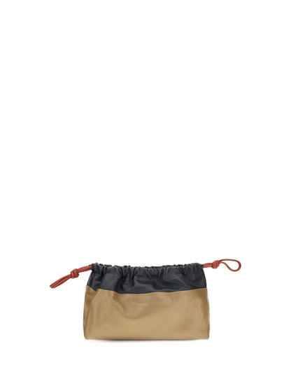 Pierre Hardy Twin Clutch Bag - Navy-Camel-Rust