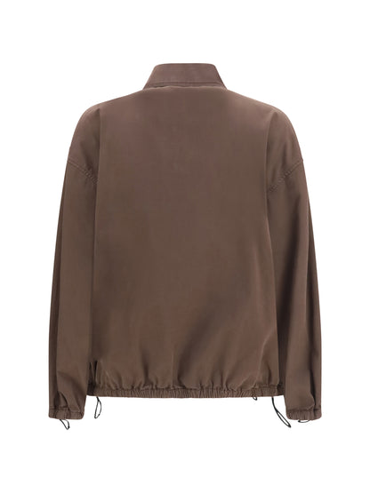 Miu Miu Gabardine Jacket with zip - Ebony