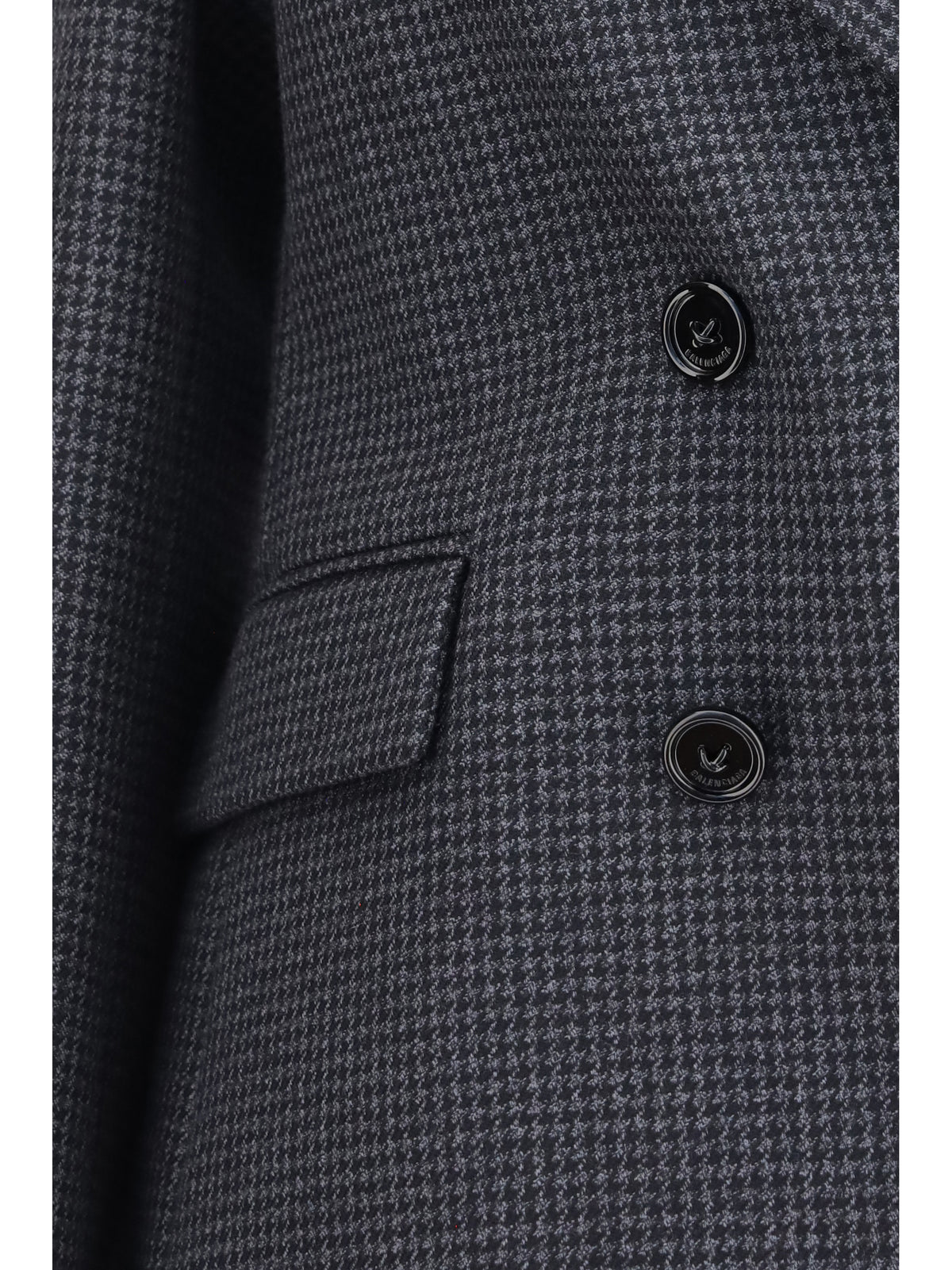 Balenciaga Double-breasted wool Blazer - Dark Grey/Black