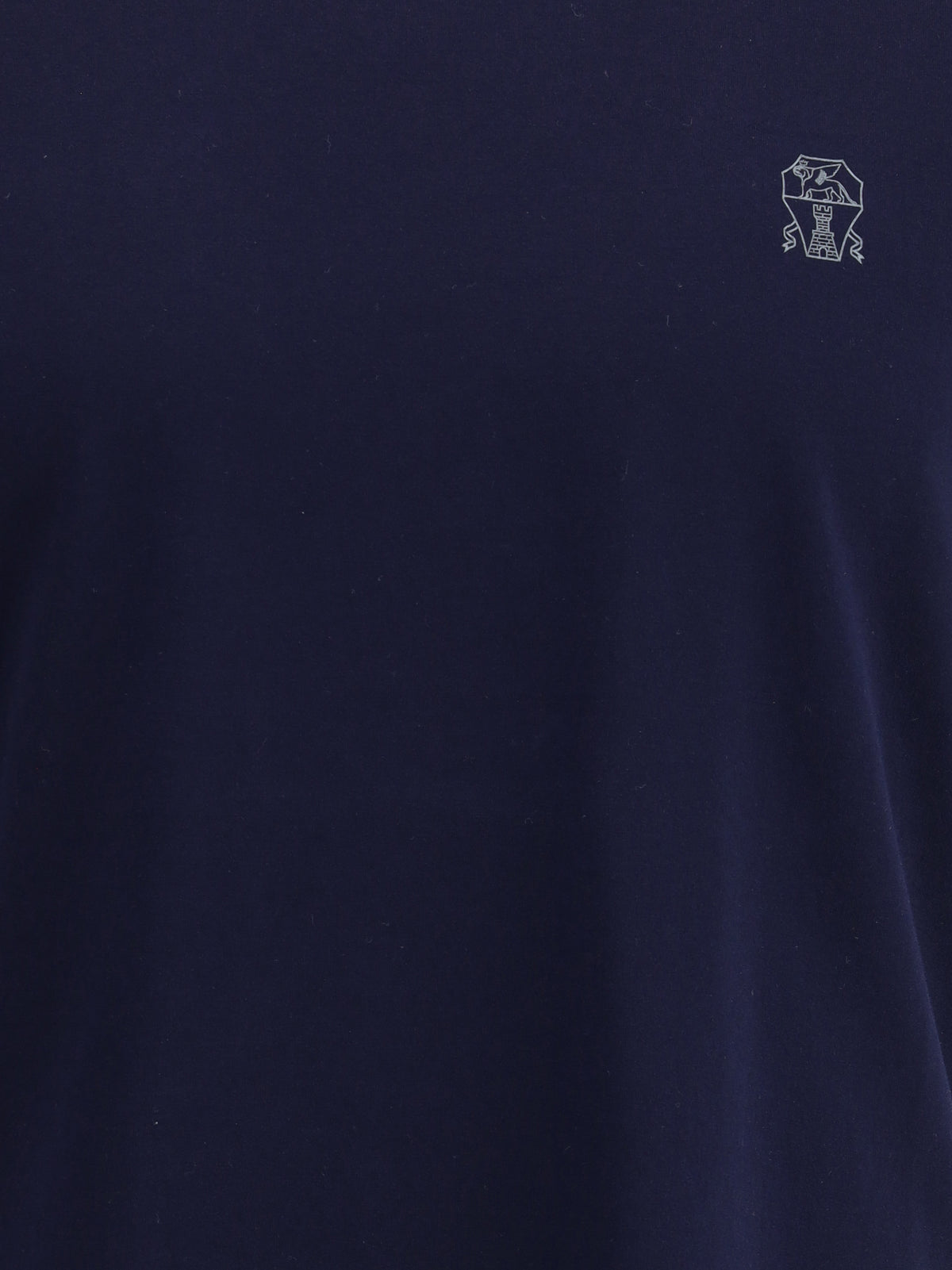 Brunello Cucinelli Logoed T-shirt - Cobalto+Grigio Medium