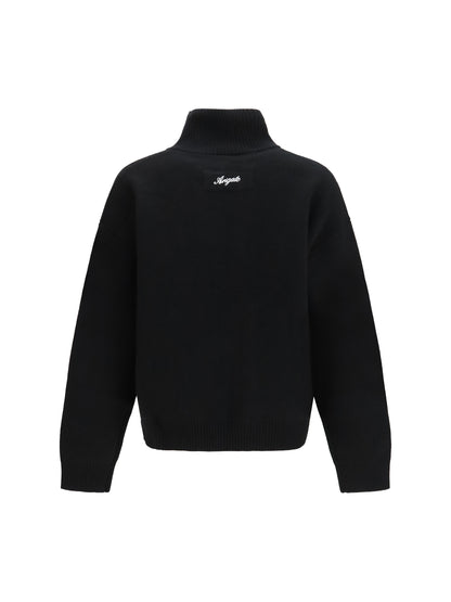 Axel Arigato Core wool zip-Up Sweater - Black