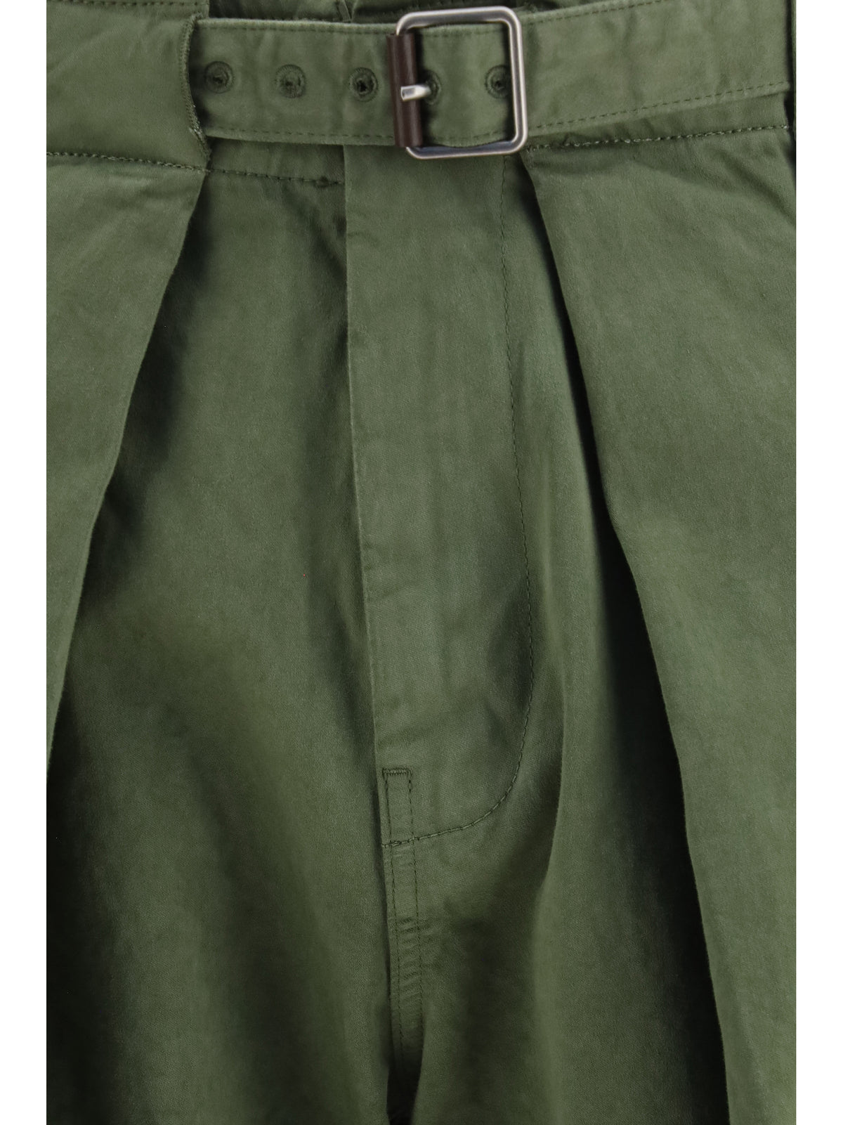 Loewe Cotton Cargo Pants - Khaki Green