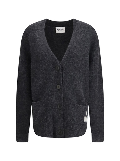 Marant Étoile Eborah Cardigan in alpaca blend - Medium Grey