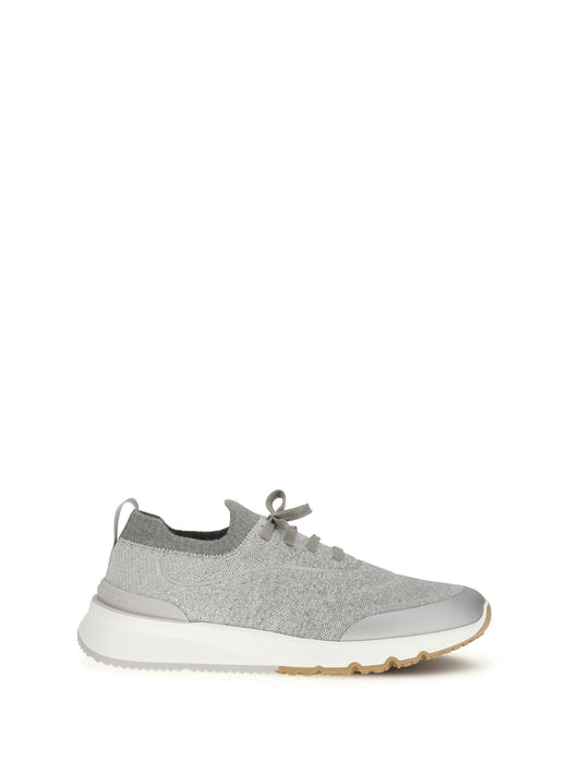 BRUNELLO CUCINELLI Techno cotton knit Sneakers runners