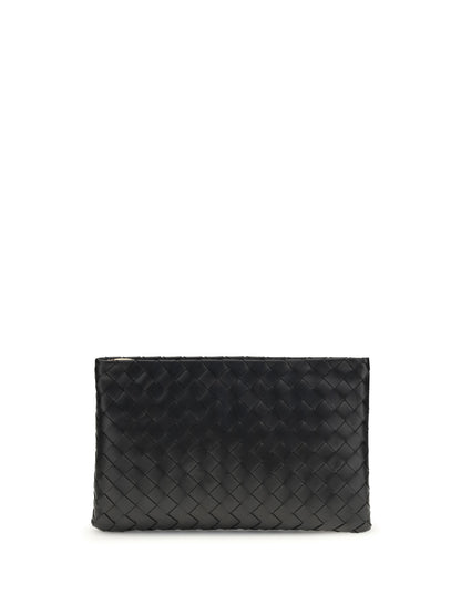 Bottega Veneta Medium leather Pouch - Black-Gold