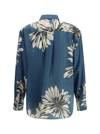 BRUNELLO CUCINELLI Floral silk Shirt