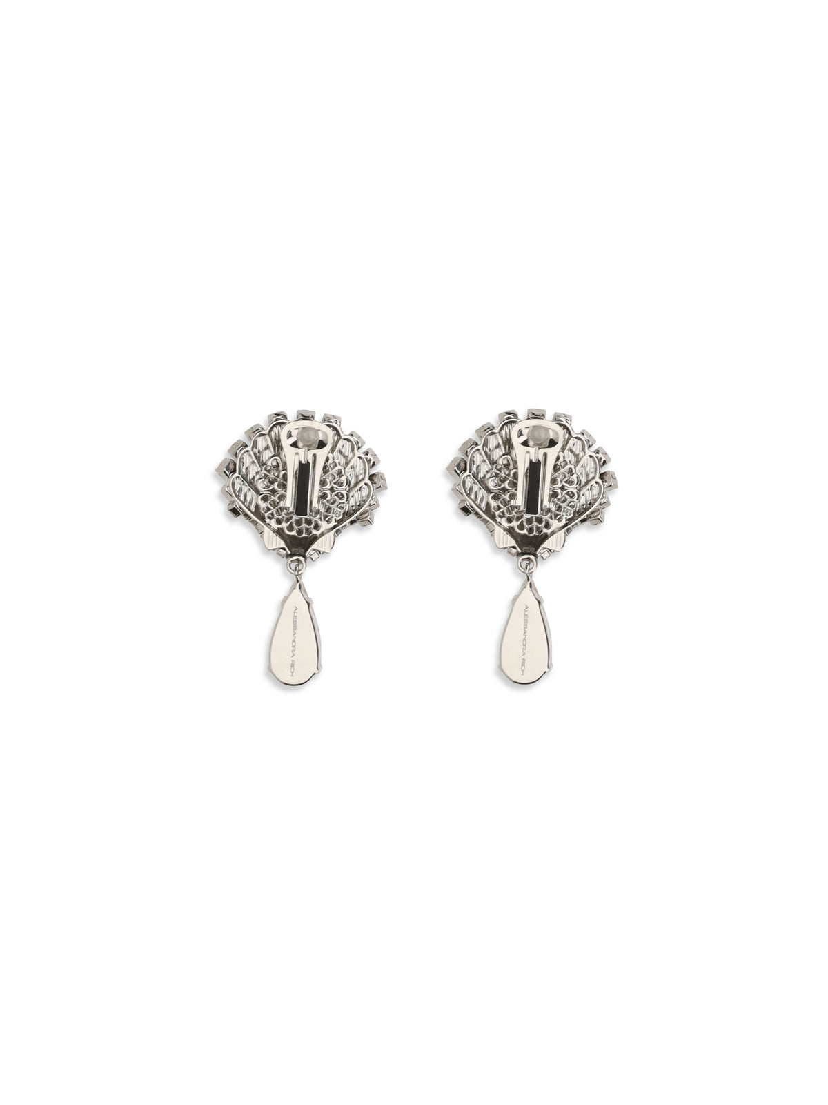 Alessandra Rich Crystal drop Earrings - Cry Silver