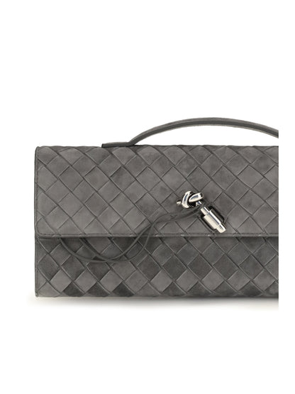 Bottega Veneta Andiamo Clutch - Obsidian Grey-Vi Si