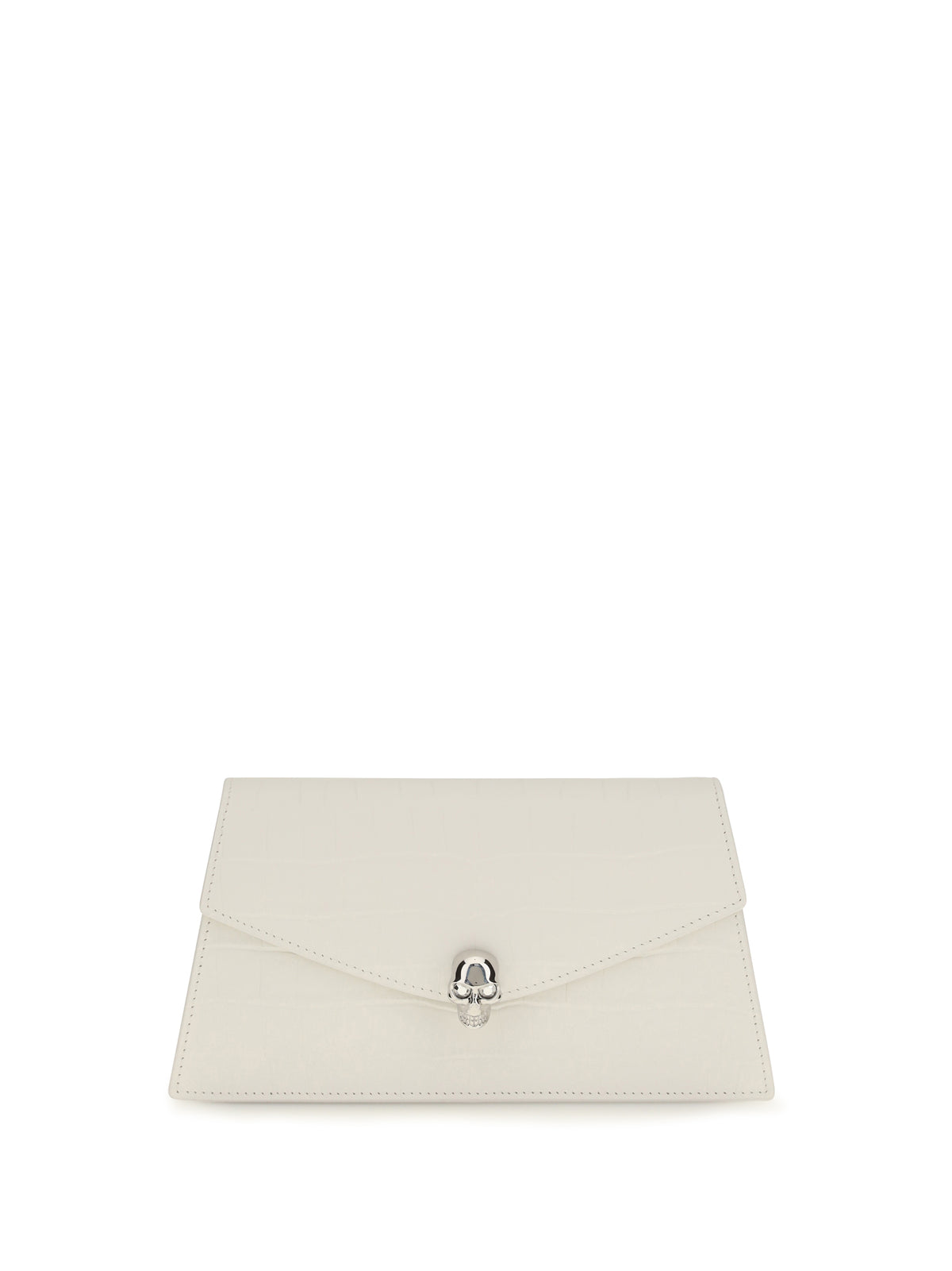 Alexander McQueen Mini Skull Clutch - White