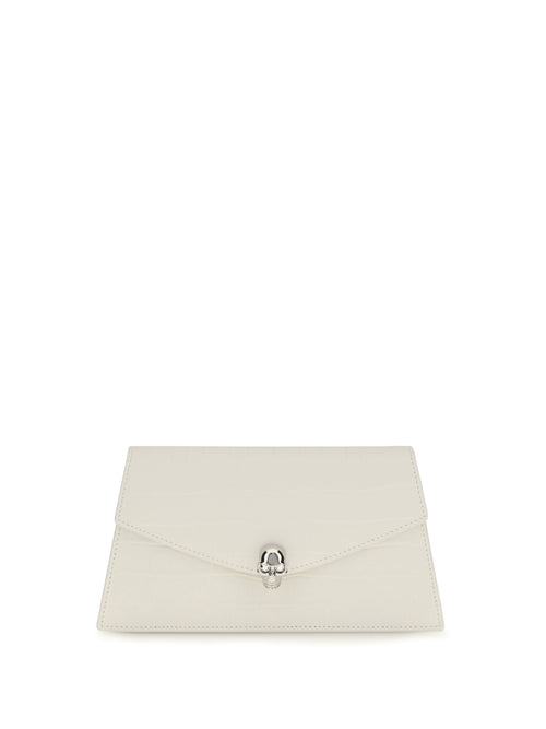 Alexander McQueen Mini Skull Clutch - White