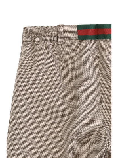 Gucci Wool Bermuda Shorts for Boy - Brown/Cream/Mix